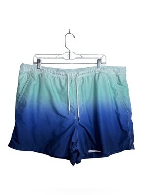 American Eagle 4.5” Ombré Swim Trunks Turquoise Blue Mesh Lined XXlarge Men’s